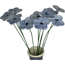 Kwiatek niebieski Ceramika artystyczna Irena