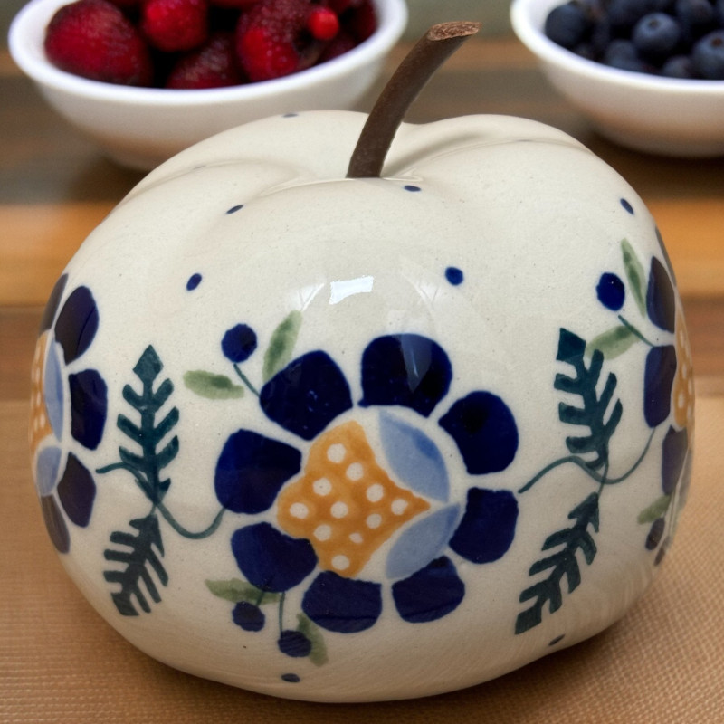 Figurka jabłko ceramiczne duże dek. RU Manufaktura w Bolesławcu