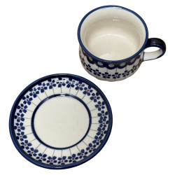 Filiżanka ze spodkiem 1595 220 ml dek. A-166A, G2 Zakłady Ceramiczne "Bolesławiec"