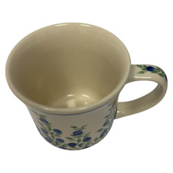 Kubek Krokus średni Jagody, jagódki 400 ml 1194 dek. D-1208 Zakłady Ceramiczne "Bolesławiec"