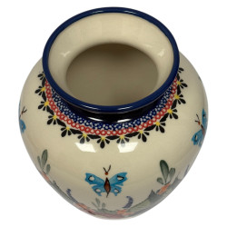 Wazon duży UNIKAT 17 cm 789 dek. ART-149 Zakłady Ceramiczne "Bolesławiec"