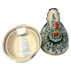 Kokoszka pojemnik kura Jagody, jagódki 0,5 L dek. D-1208 Zakłady Ceramiczne "Bolesławiec"