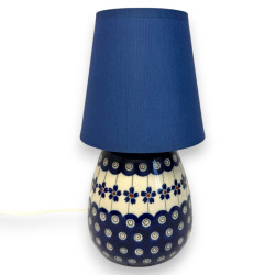 Lampa ceramiczna lampka nocna 2112 dek. A-166A Zakłady Ceramiczne "Bolesławiec"