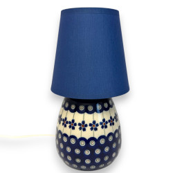 Lampa ceramiczna lampka nocna 2112 dek. A-166A, G2 Zakłady Ceramiczne "Bolesławiec"